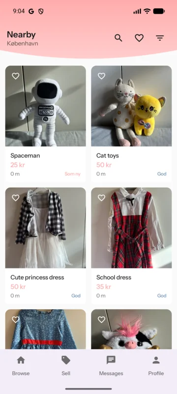 Rebuy app — find secondhand kids' clothes nearby with price and distance