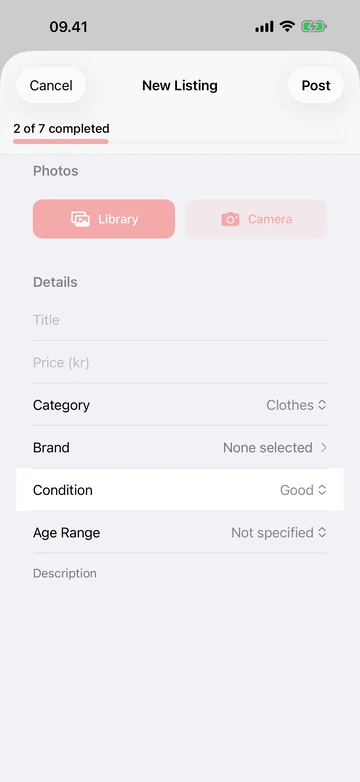 Rebuy app — create a listing and sell used kids' clothes in seconds